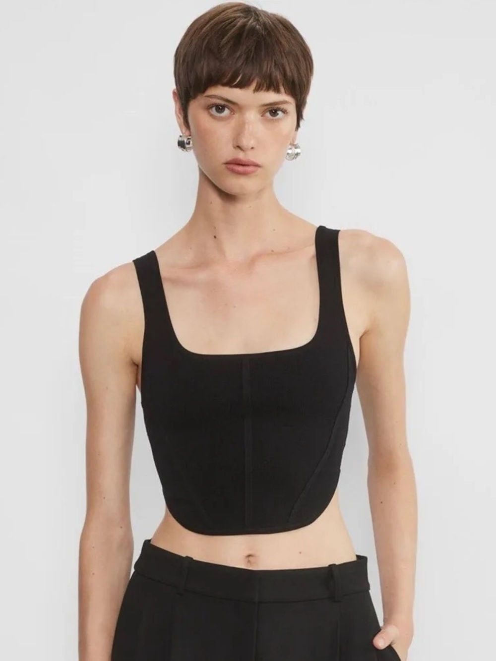 Sculpt Knit Bustier Tank With Tags